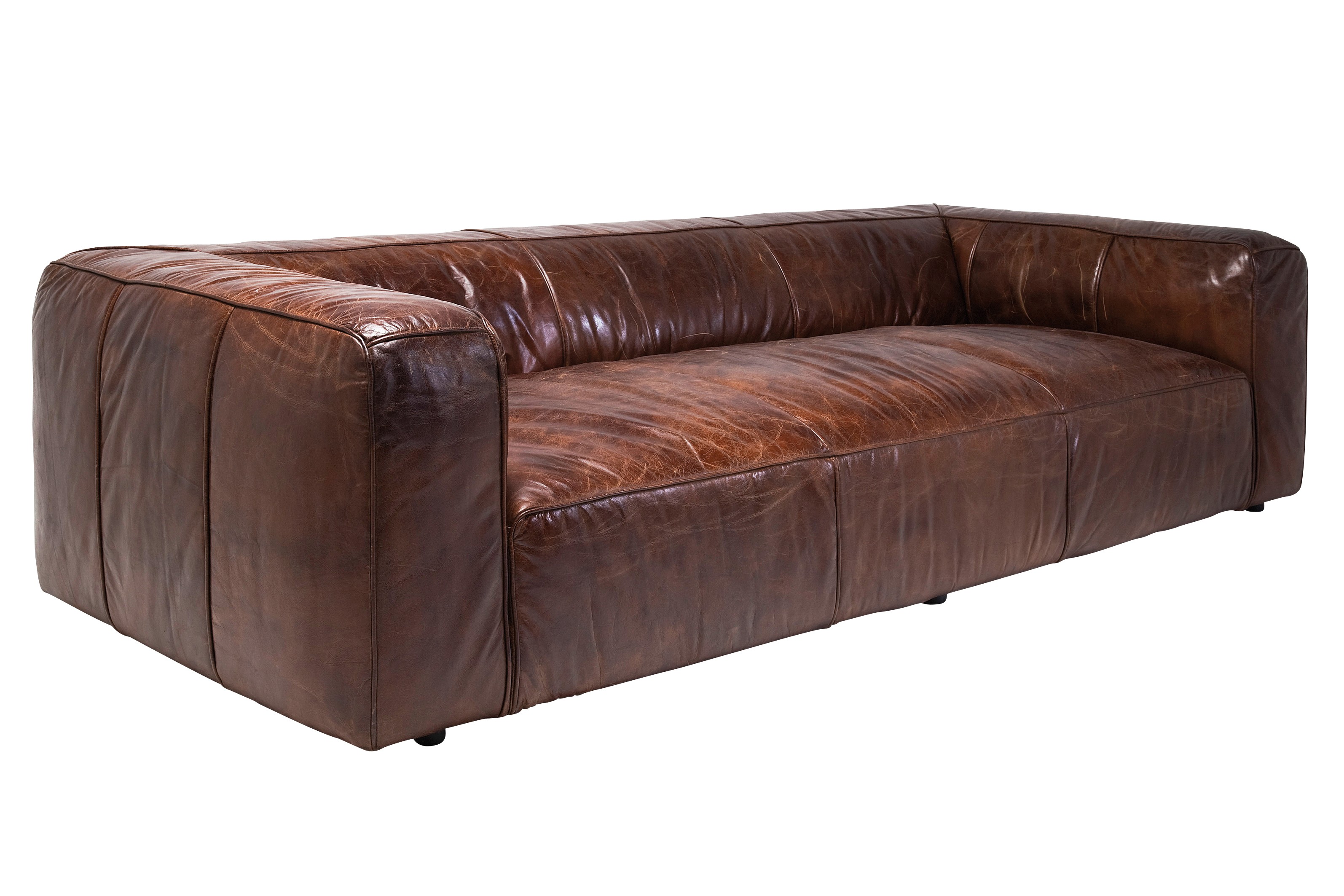 Sofa Cubetto Leder braun